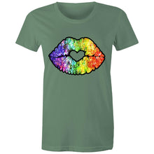Load image into Gallery viewer, Glitter Kiss - Women's Cotton Tee