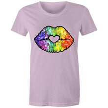 Load image into Gallery viewer, Glitter Kiss - Women's Cotton Tee