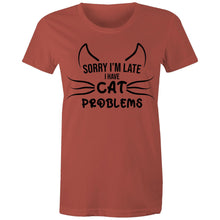 Load image into Gallery viewer, Cat Problems - Women's Cotton Tee