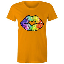 Load image into Gallery viewer, Glitter Kiss - Women's Cotton Tee