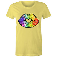 Load image into Gallery viewer, Glitter Kiss - Women's Cotton Tee