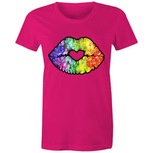 Load image into Gallery viewer, Glitter Kiss - Women's Cotton Tee