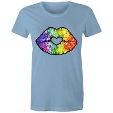 Load image into Gallery viewer, Glitter Kiss - Women's Cotton Tee