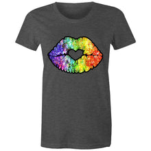 Load image into Gallery viewer, Glitter Kiss - Women's Cotton Tee