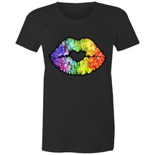 Load image into Gallery viewer, Glitter Kiss - Women's Cotton Tee