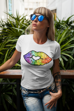 Load image into Gallery viewer, Glitter Kiss - Women's Cotton Tee