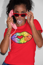 Load image into Gallery viewer, Glitter Kiss - Women's Cotton Tee