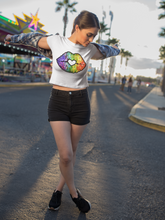 Load image into Gallery viewer, Glitter Kiss - Women's Cotton Crop Tee