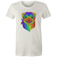 Load image into Gallery viewer, Rainbow Pug - Womens Organic Cotton Tee
