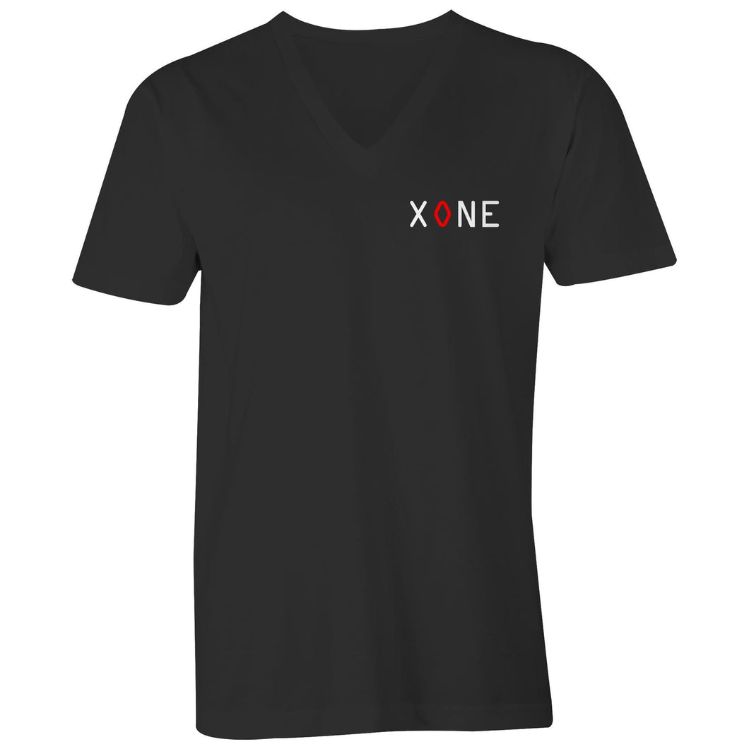 XONE Small Logo - Mens Black V-Neck Tee