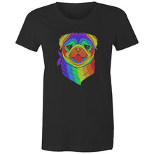 Load image into Gallery viewer, Rainbow Pug - Womens Organic Cotton Tee
