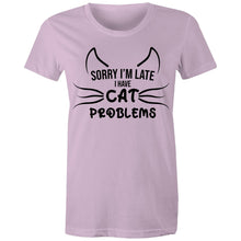 Load image into Gallery viewer, Cat Problems - Women&#39;s Cotton Tee
