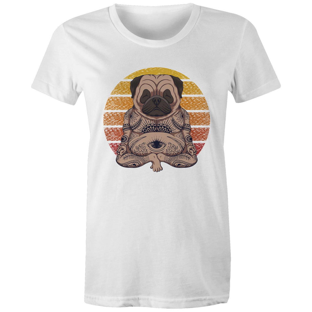 Yoga Pug - Womens Organic Cotton Tee