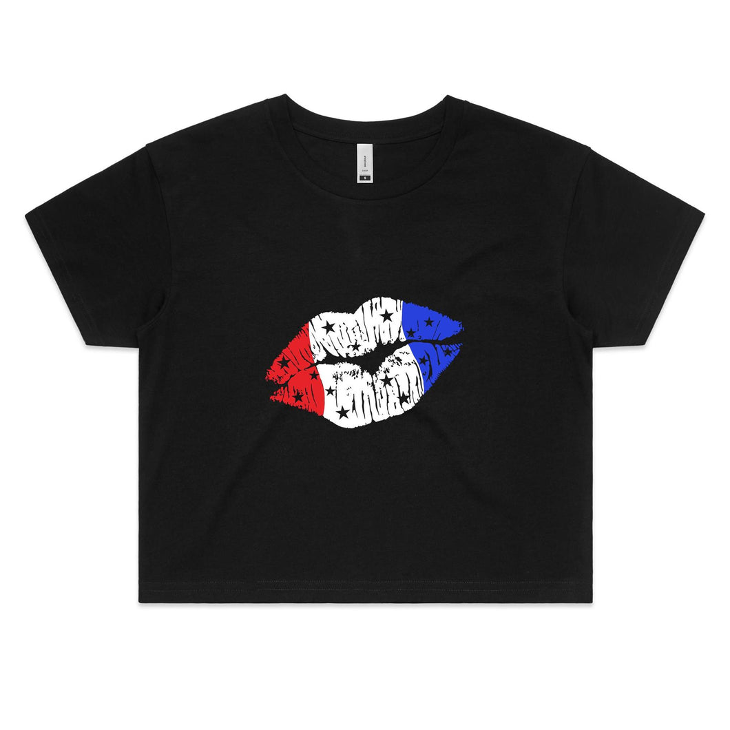 USA Kiss - Women's Crop Tee