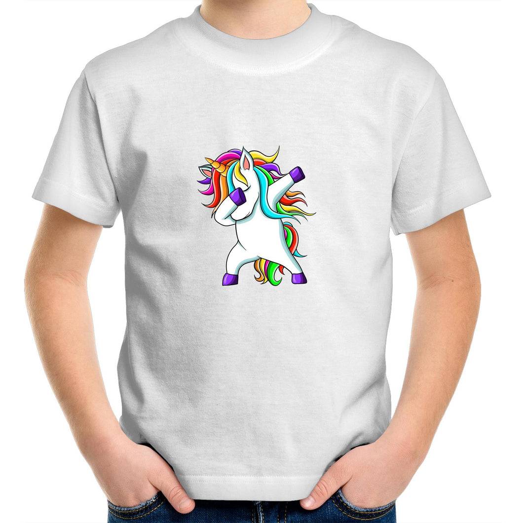 Dabbing Unicorn - Kids Crew T-Shirt