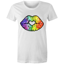 Load image into Gallery viewer, Glitter Kiss - Women&#39;s Cotton Tee
