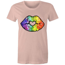 Load image into Gallery viewer, Glitter Kiss - Women&#39;s Cotton Tee
