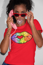 Load image into Gallery viewer, Glitter Kiss - Women&#39;s Cotton Tee
